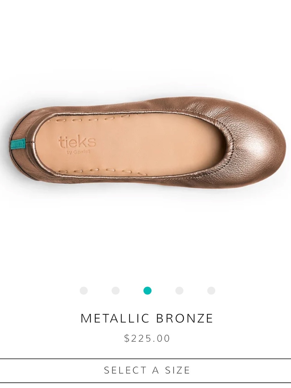 Tieks by Gavrieli Metallic Bronze Ballet Flats Size 8 - Picture 2 of 12